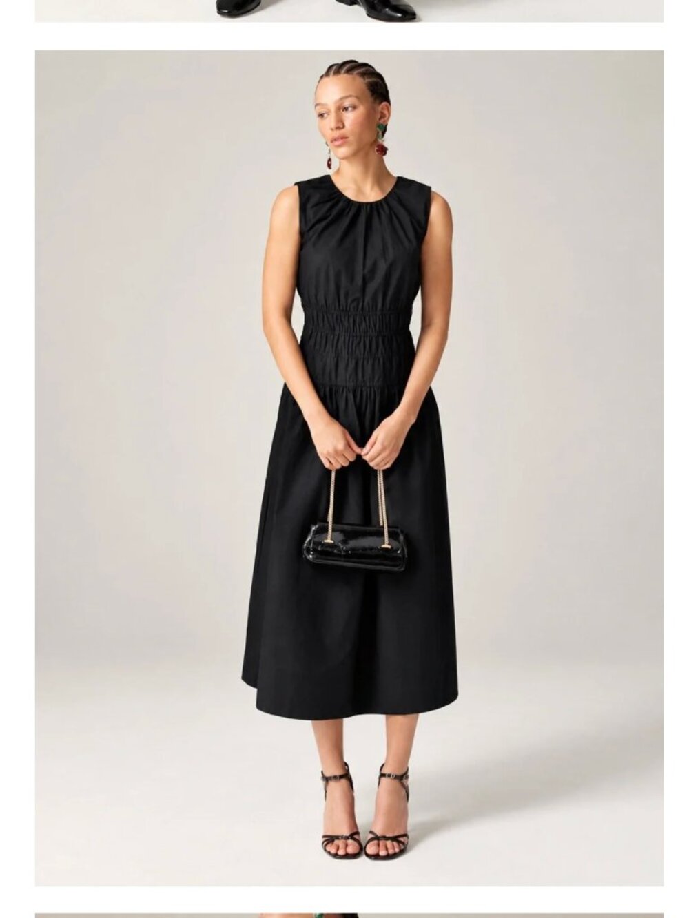 J. Crew Hyacinth Dress in Cotton Poplin Black - size XS